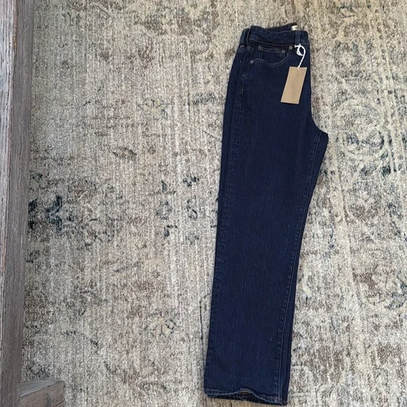 Madewell Women's Straight Leg Jeans - Dark Blue - Picture 7 of 8